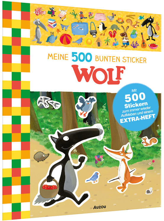 meine 500 bunten sticker: wolf